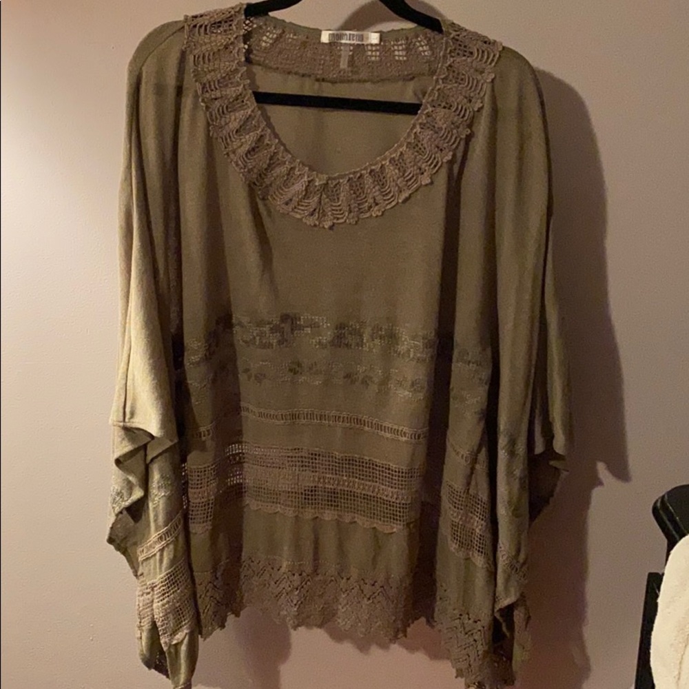 Khaki poncho